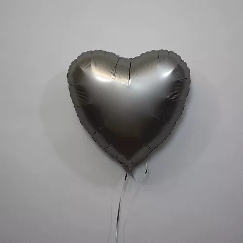 Шар сердце 18 Сатин Platinum